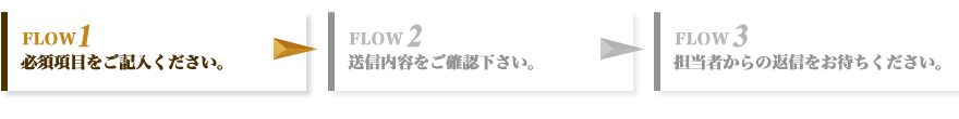 FLOW : 必須項目をご記入ください。